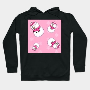 Valentine's Day Snow Man Print Hoodie